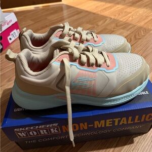 Sketchers composite toe non slip work shoe womens 6.5